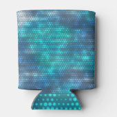 クリエイティブ抽象芸術ブルー背景デザイン。 缶クーラー (裏面)