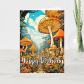 クリエイティブ抽象芸術マッシュルームフォレストイラストレーション カード (正面)