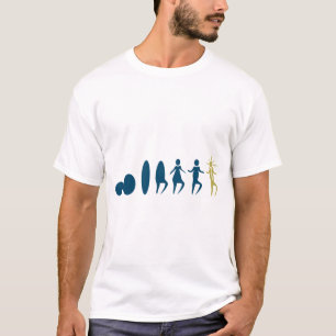 クリエイティブ抽象芸術進化 Tシャツ