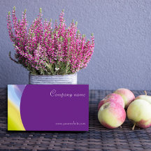 クリエイティブ抽象芸術QRパープル名刺