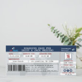 クリエイティブ搭乗パスウェディング招待状 招待状 (スタンド正面)