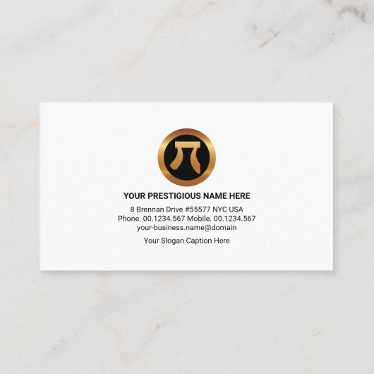 クリエイティブ数学シンボルMotif Tutor 名刺 (裏面)