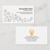 クリエイティブ数学記号アルファベットホームチュータ 名刺 (正面/裏面)