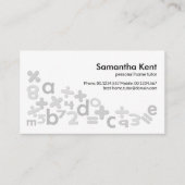 クリエイティブ数学記号アルファベットホームチュータ 名刺 (正面)