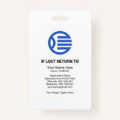 クリエイティブ曲率波プレス写真IDバッジ バッジ (裏面)