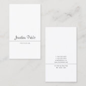 クリエイティブ書道スクリプトトレンディーシンプルプレーン 名刺 (正面/裏面)