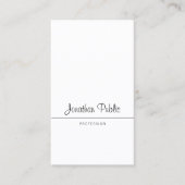 クリエイティブ書道スクリプトトレンディーシンプルプレーン 名刺 (正面)