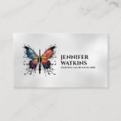 クリエイティブ書- Fountain Ink Pen Butterfly 名刺 (正面)