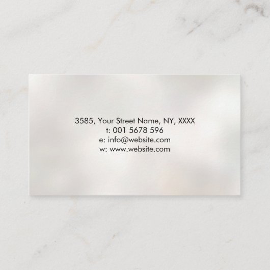 クリエイティブ書- Fountain Ink Pen Butterfly 名刺 (裏面)