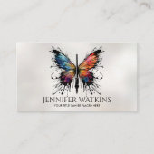 クリエイティブ書- Fountain Ink Pen Butterfly 名刺 (正面)