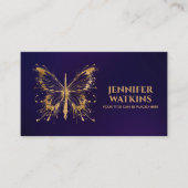 クリエイティブ書- Fountain Ink Pen Butterfly 名刺 (正面)