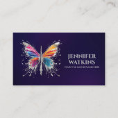 クリエイティブ書- Fountain Ink Pen Butterfly 名刺 (正面)