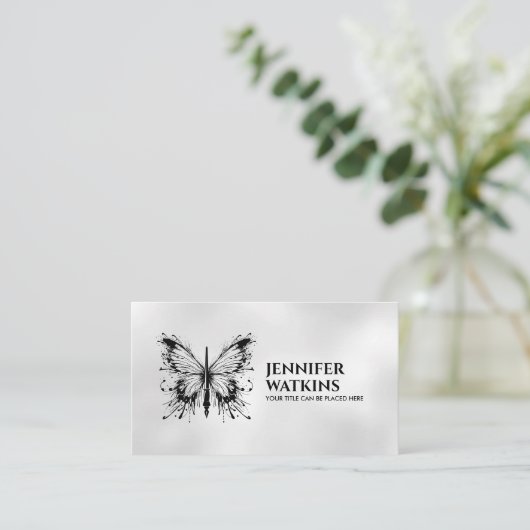 クリエイティブ書- Fountain Ink Pen Butterfly 名刺 (スタンド正面)