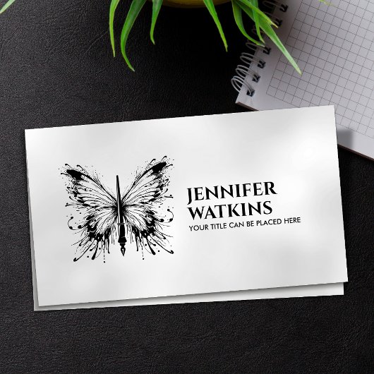 クリエイティブ書- Fountain Ink Pen Butterfly 名刺
