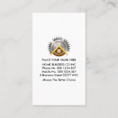 クリエイティブ未来的ボックスストライプの便利屋 名刺 (裏面)