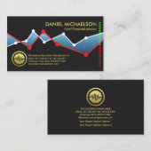 クリエイティブ株式共有グラフ金融マネーマーケット 名刺 (正面/裏面)