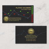 クリエイティブ株式共有市場グラフマネーマーケット  名刺 (正面/裏面)