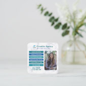 クリエイティブ機関デジタルマーケティング名刺 スクエア名刺 (スタンド正面)