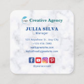 クリエイティブ機関デジタルマーケティング名刺 スクエア名刺 (裏面)