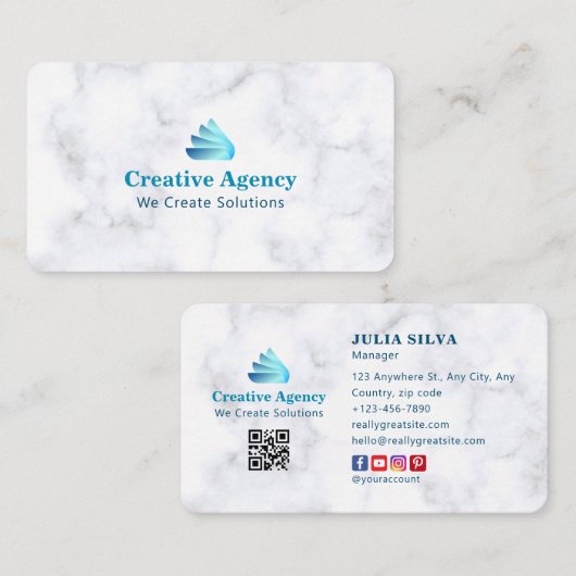 クリエイティブ機関デジタルマーケティング 名刺 (正面/裏面)