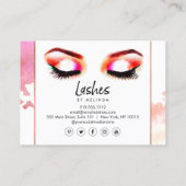 クリエイティブ水彩まつ毛アフターケア 名刺 (裏面)