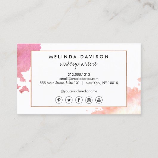 クリエイティブ水彩まつ毛/眉毛ロイヤリティ ロイヤリティカード (裏面)