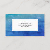 クリエイティブ水彩ブルーメイクアップアーティストパターン 名刺 (裏面)
