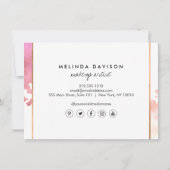 クリエイティブ水彩目化粧アーティストギフトカード (裏面)