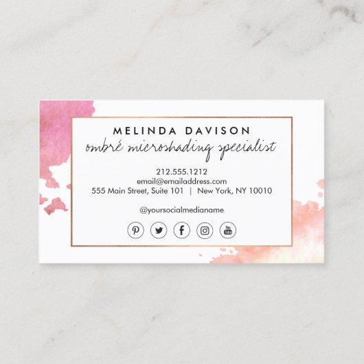 クリエイティブ水彩眉毛マイクロシェーディング 名刺 (裏面)