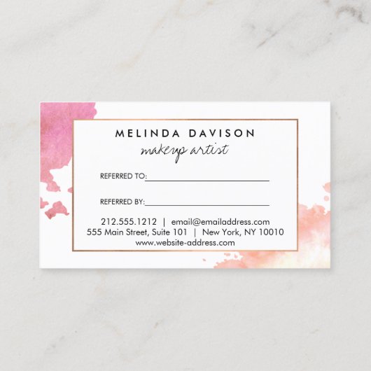 クリエイティブ水彩紹介 紹介カード (裏面)