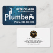 クリエイティブ水滴の配管標識 名刺 (正面/裏面)