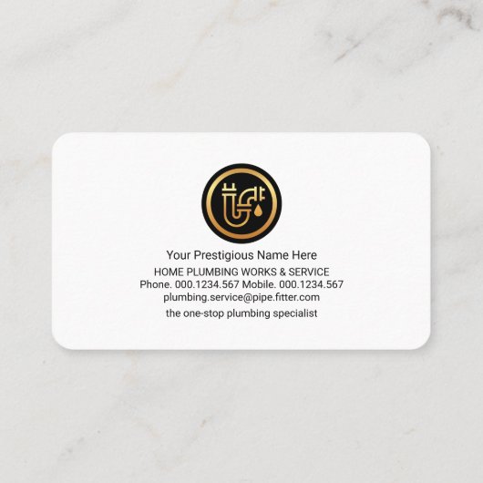 クリエイティブ水滴の配管標識 名刺 (裏面)