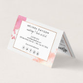 クリエイティブ水色目メイクアップ/点滅後介護 名刺 (裏面)