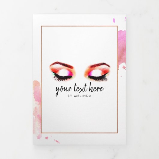 クリエイティブ水色眉毛マイクロブレッドパンフレット 三つ折りカード (カバー)