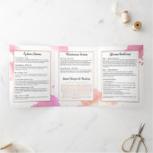 クリエイティブ水色眉毛マイクロブレッドパンフレット 三つ折りカード (内部)