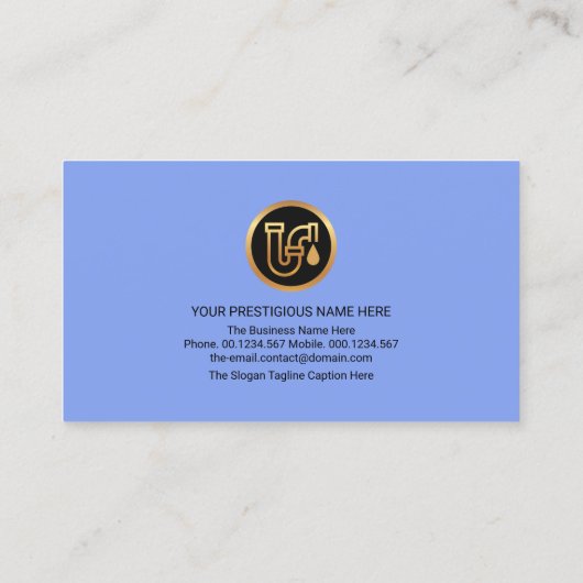 クリエイティブ水道蛇口看板水道管 名刺 (裏面)