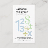 クリエイティブ浮動小数点数の数学記号 名刺 (正面)