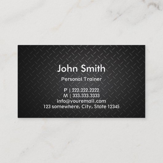 クリエイティブ火炎ファイアメタルフィットネストレーナー 名刺 (裏面)