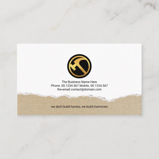 クリエイティブ煉瓦工事左官補修工事 名刺 (裏面)