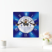 クリエイティブ牧師の感謝の贈り物、ありがとう スクエア壁時計 (ホーム)