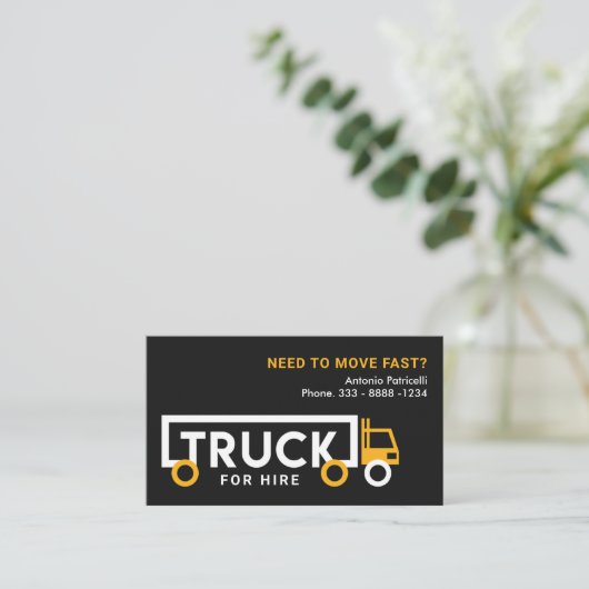 クリエイティブ用貨物自動車 名刺 (スタンド正面)