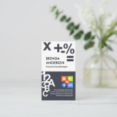 クリエイティブ番号シンボル財務 名刺 (スタンド正面)