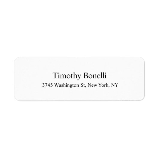 クリエイティブ白スタイリッシュエレガントモダンスタイル ラベル (正面)