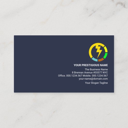 クリエイティブ白色電力線電気工事請負業者 名刺 (裏面)