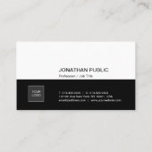 クリエイティブ白黒お洒落プロフェッショナル会社 名刺 (裏面)