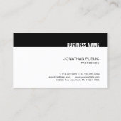 クリエイティブ白黒シンプルモダントレンディーテンプレート 名刺 (裏面)