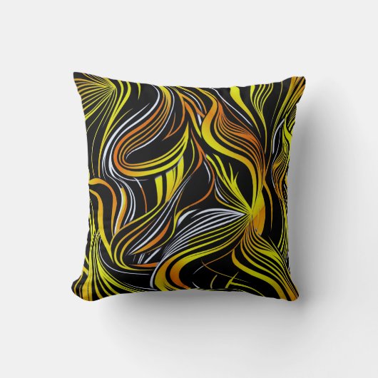 クリエイティブ白黒シームレス抽象的スロー クッション (正面)