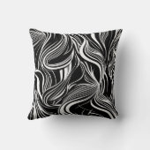 クリエイティブ白黒シームレス抽象的 クッション (裏面)