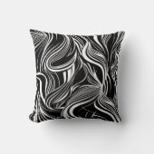 クリエイティブ白黒シームレス抽象的 クッション (正面)