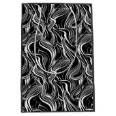 クリエイティブ白黒シームレス抽象的 ミディアムペーパーバッグ (正面)